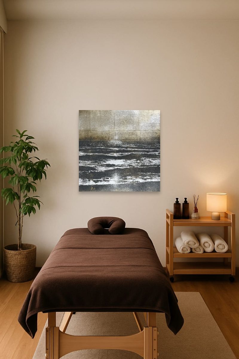 病院・老人ホームに飾った海の聲