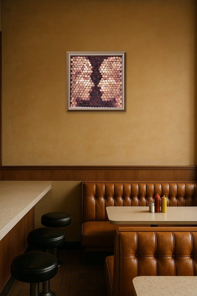 カフェに飾ったCork Art Silhouette Opus.5