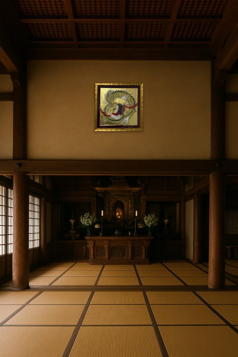 お寺・寺院に飾った龍神と巫女